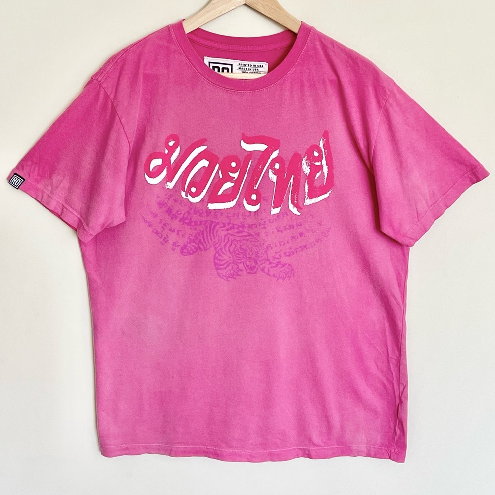 Roots of Fight Muay Thai Pink Short Sleeve MMA Fighting Gym T-Shirt Mens Large - Picture 3 of 14
